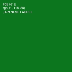 #0B761E - Japanese Laurel Color Image